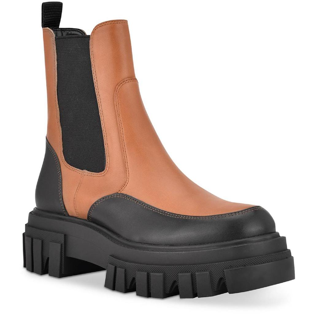 Marc Fisher LTD Womens Morgan Leather Lug Sole Chelsea Boots商品第1张图片规格展示