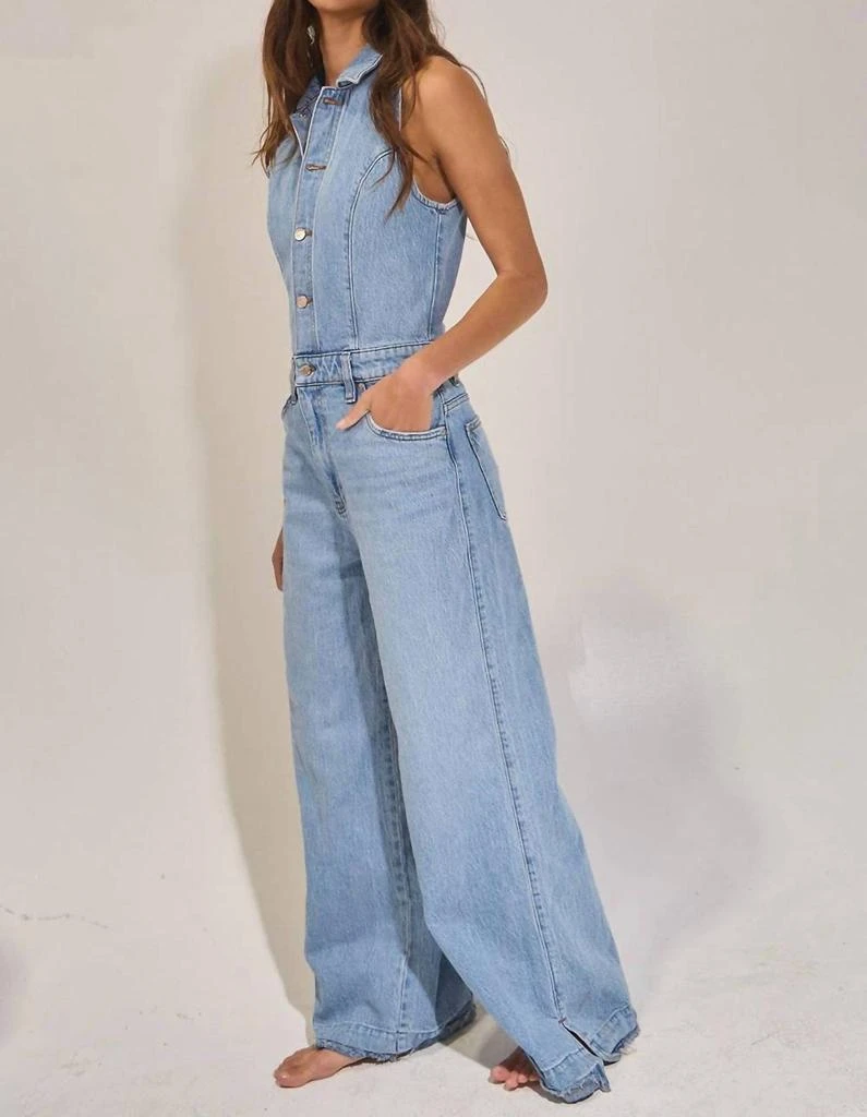 商品BUCKETLIST|Bucketlist - Collared Wide Leg Jumpsuit,价格¥406,第4张图片详细描述
