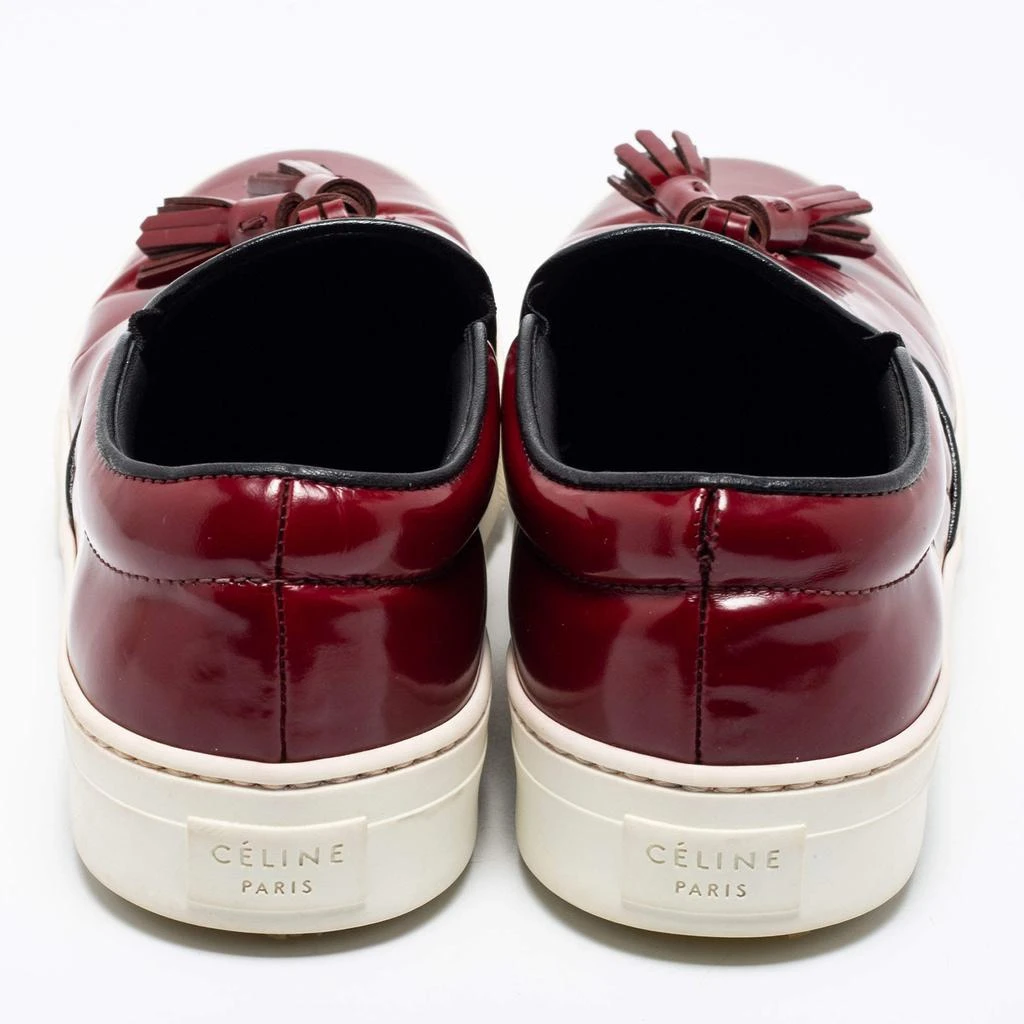 商品[二手商品] Celine|Celine Burgundy Patent Leather Tassel Slip-On Sneakers Size 39,价格¥1345,第5张图片详细描述