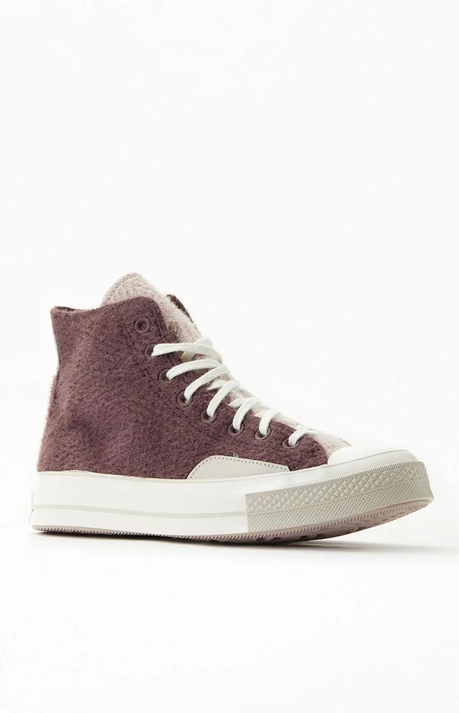 商品Converse|Burgundy Chuck 70 Cozy High Top Sneakers,价格¥518,第1张图片