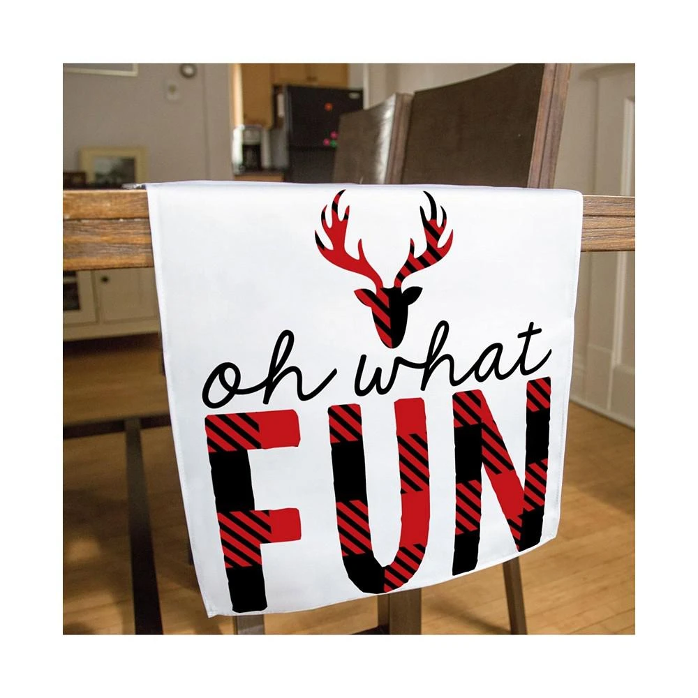 商品Big Dot of Happiness|Prancing Plaid Reindeer Holiday and Christmas Cloth Table Runner 13 x 70 in,价格¥201,第2张图片详细描述