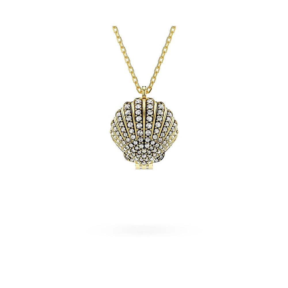 商品Swarovski|Crystal Swarovski Imitation Pearl, Shell, White, Gold-Tone Idyllia Pendant Necklace,价格¥1683,第4张图片详细描述