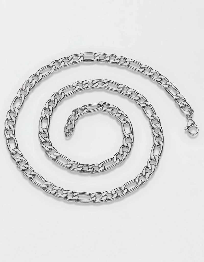 商品AE|West Coast Jewelry Polished Stainless Steel Figaro Chain Necklace,价格¥150,第3张图片详细描述