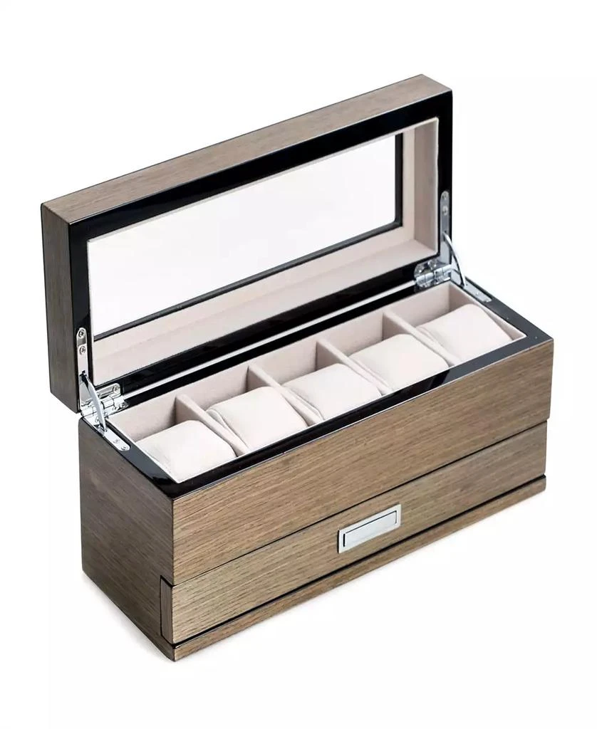 商品Bey-Berk|Gray Wood Watch Box,价格¥1577,第3张图片详细描述