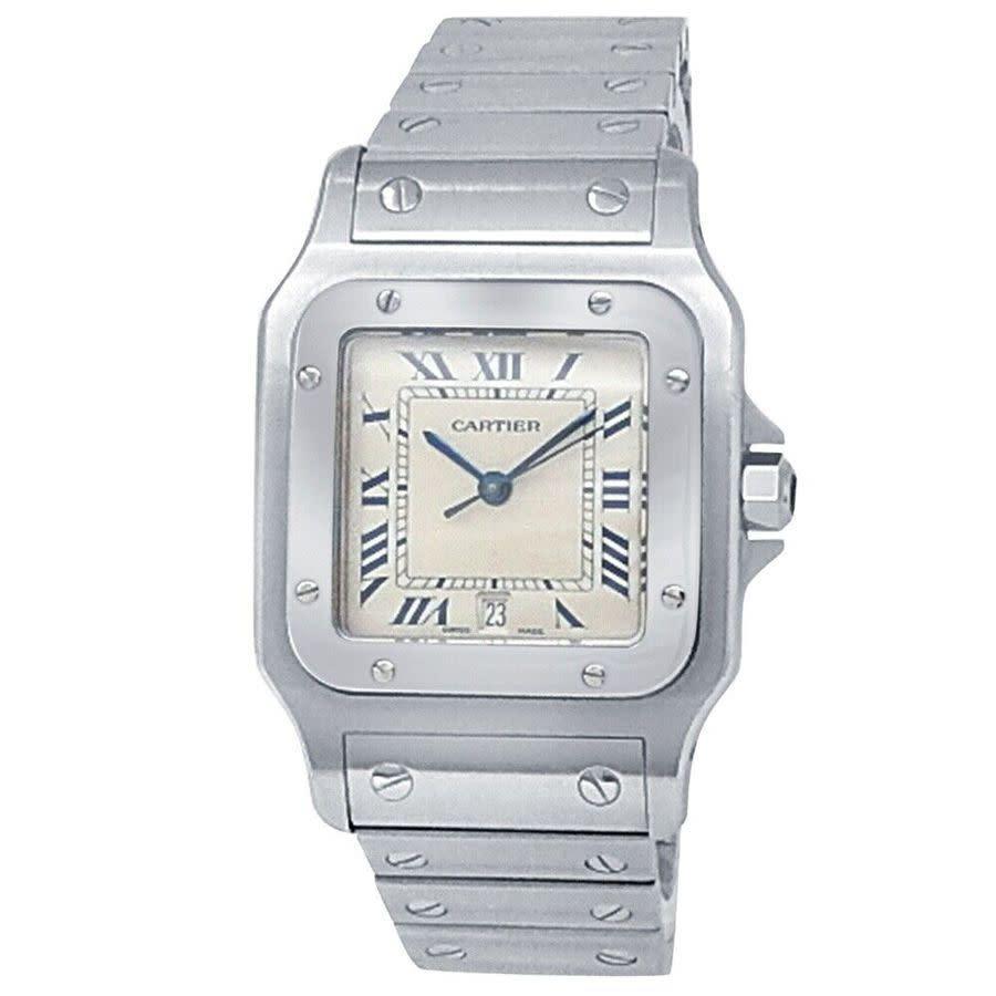 商品[二手商品] Cartier|Pre-owned Cartier Santos Galbee Quartz White Dial Ladies Watch 987901,价格¥18917,第1张图片