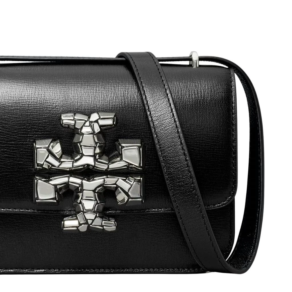 商品Tory Burch|Eleanor Distressed Small Convertible Shoulder Bag In Black,价格¥4262,第3张图片详细描述