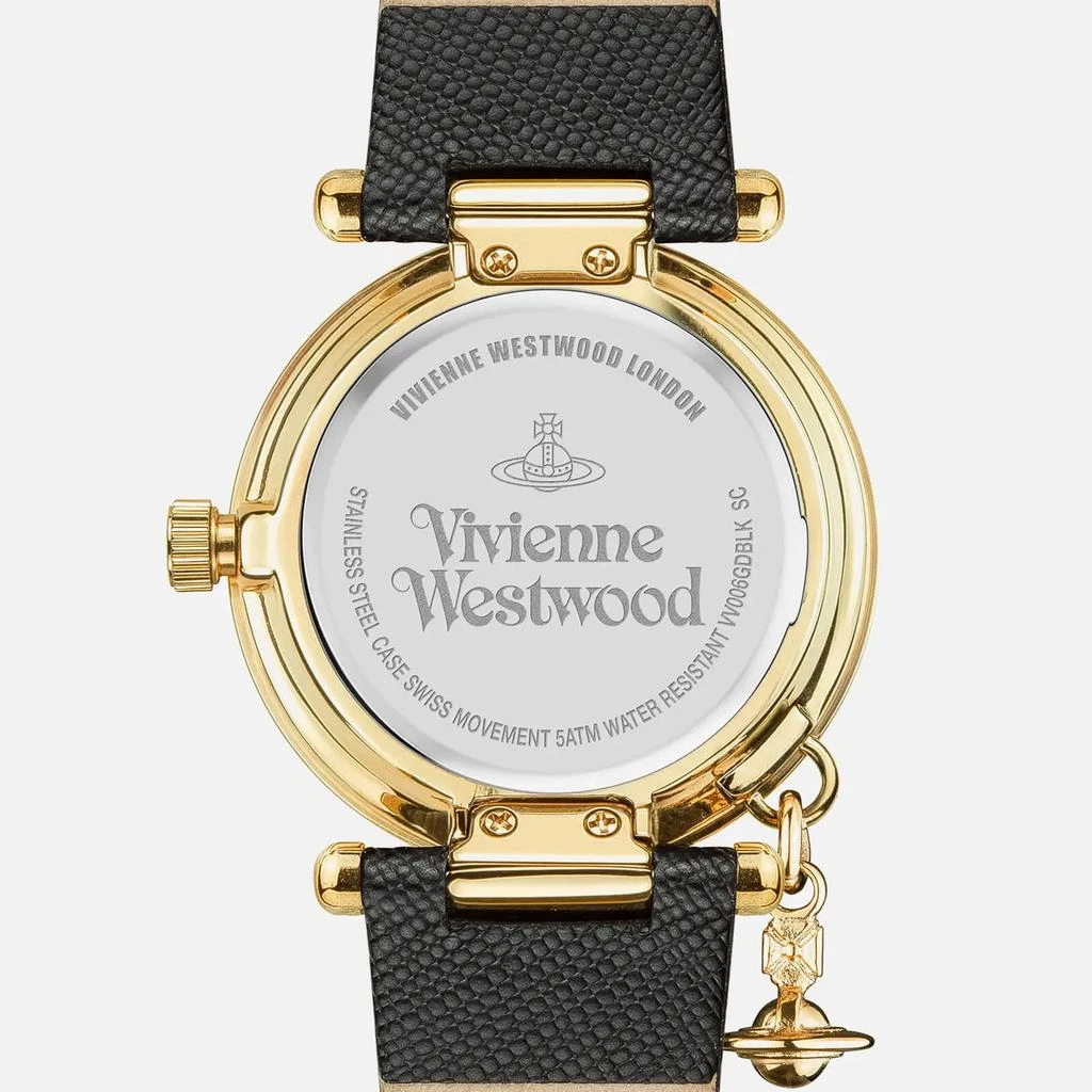 商品Vivienne Westwood|Vivienne Westwood Women's Orb Heart Watch - Black/Gold,价格¥1788,第4张图片详细描述