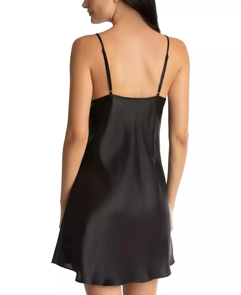 商品Linea Donatella|Lace-Trim Solid Satin Chemise Nightgown,价格¥198,第2张图片详细描述