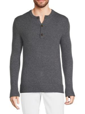 Merino Wool Blend Henley Sweater商品第1张图片规格展示