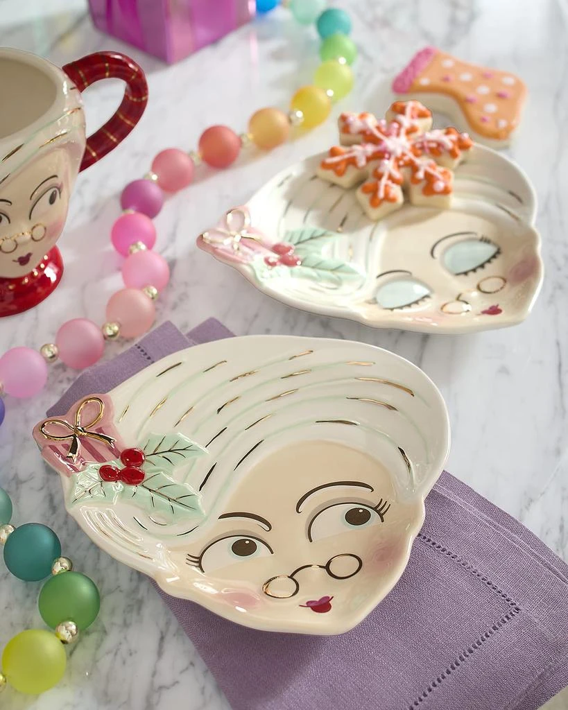 商品Glitterville|Madame Noel Christmas Plates, Set of 2,价格¥382,第1张图片