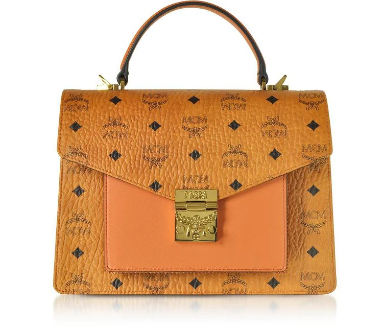 商品MCM|MCM Cognac Patricia Visetos Medium Satchel Bag,价格¥9844,第1张图片