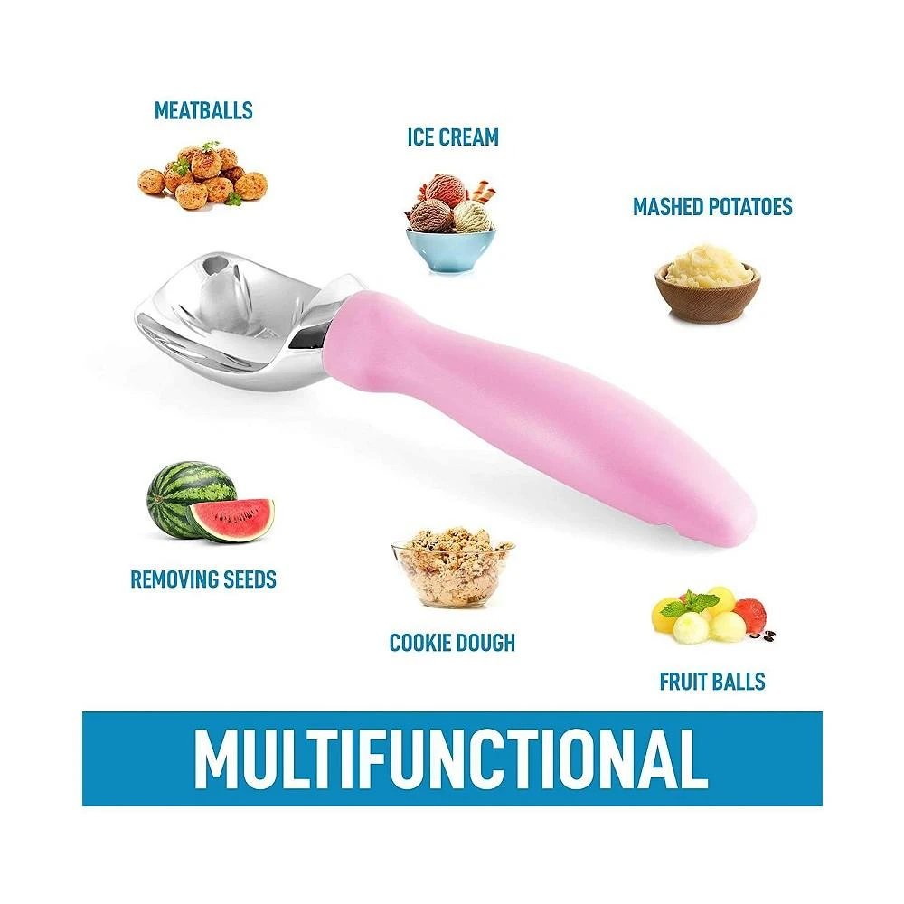 商品Zulay Kitchen|Ice Cream Scooper with Soft Easy Handle and Built-in Lid Opener,价格¥78,第3张图片详细描述