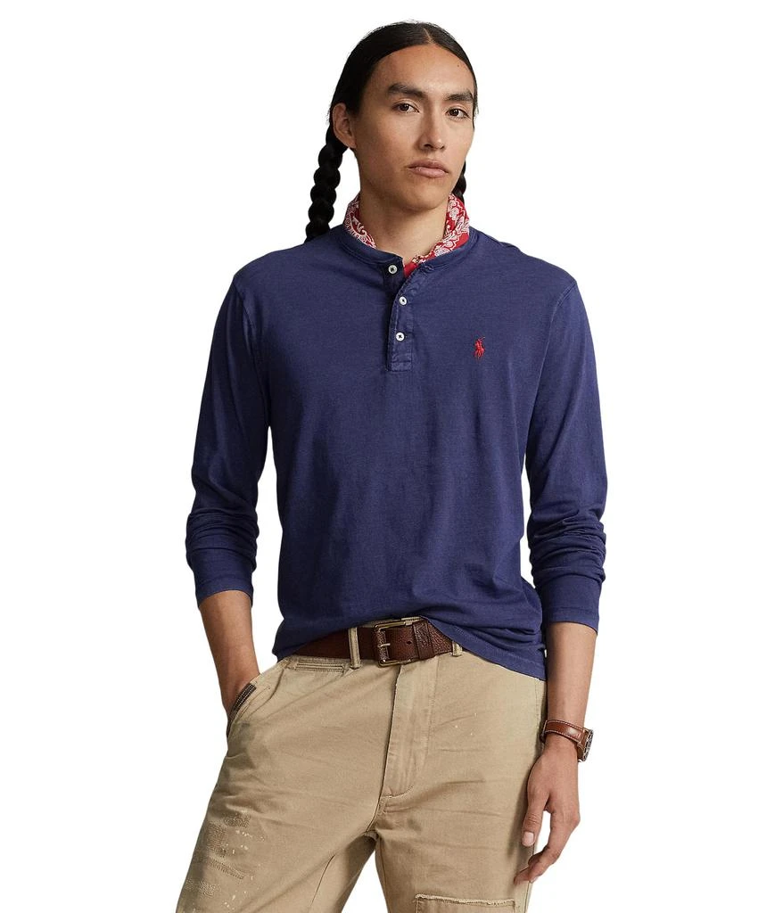 商品Ralph Lauren|Slub Jersey Henley Shirt,价格¥566,第1张图片