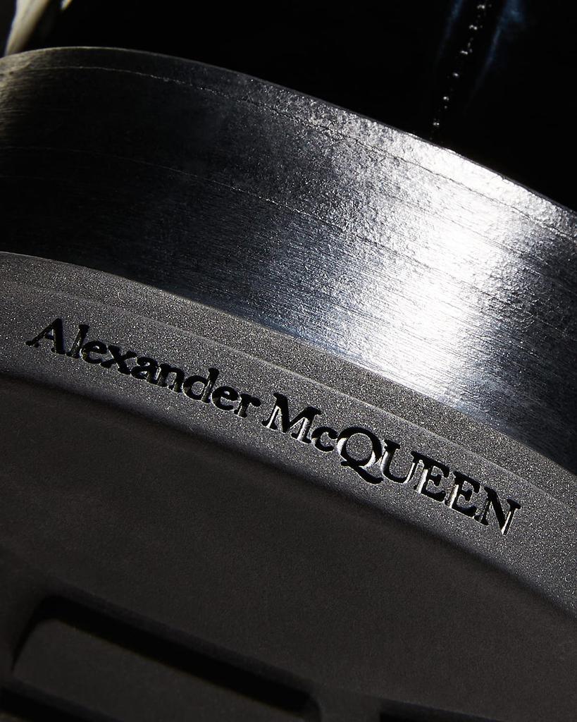 商品Alexander McQueen|Men's Slim Tread Shiny Patent Leather Boots,价格¥4119,第6张图片详细描述