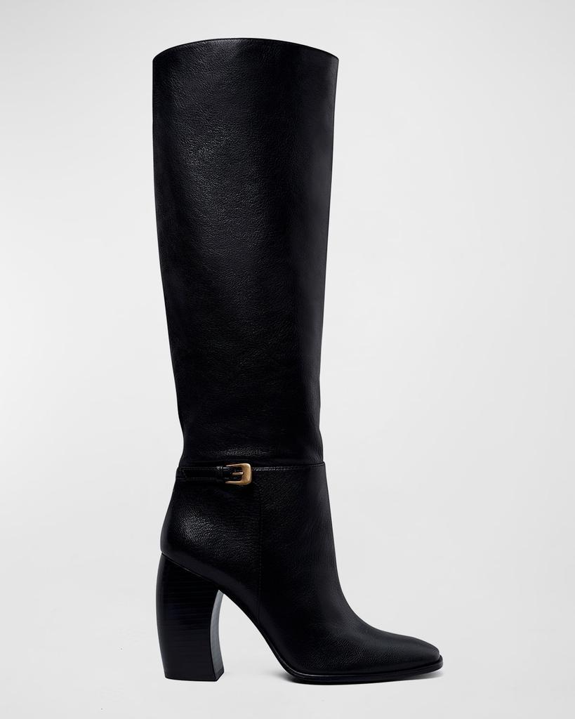 商品Tory Burch|Buckle Leather Knee-High Boots,价格¥4763,第1张图片