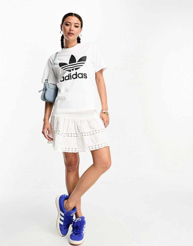 商品Adidas|adidas Originals Adicolor long sleeve t-shirt in white,价格¥277,第1张图片