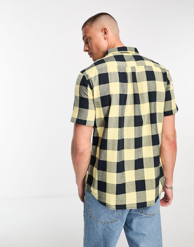 Wrangler check short sleeve shirt in yellow商品第4张图片规格展示