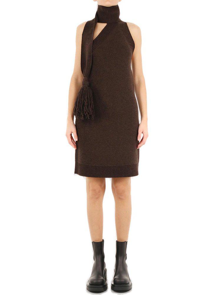 Bottega Veneta Wraparound Neck Dress商品第1张图片规格展示