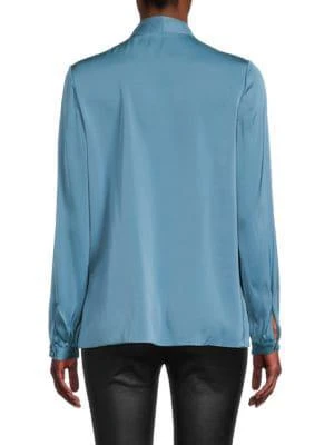 商品Tahari|Pleated Silk Blend Blouse,价格¥439,第2张图片详细描述