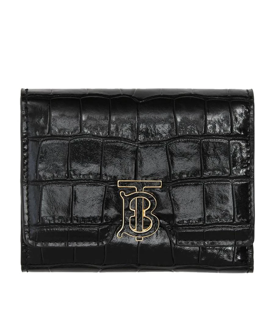 商品Burberry|Leather TB Monogram Folding Wallet,价格¥5131,第1张图片