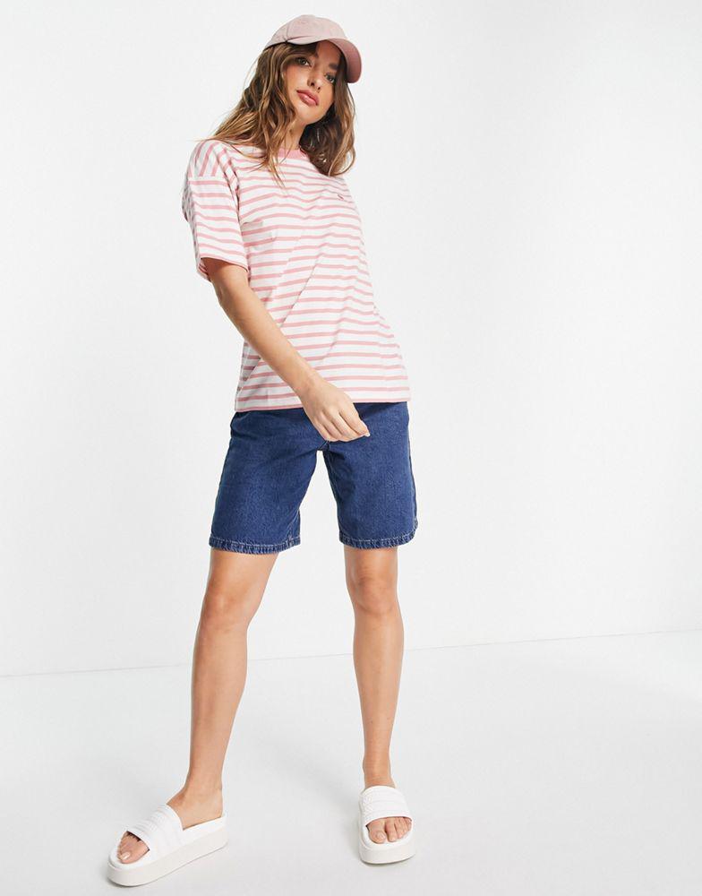 Carhartt WIP robie striped t-shirt in pink商品第4张图片规格展示