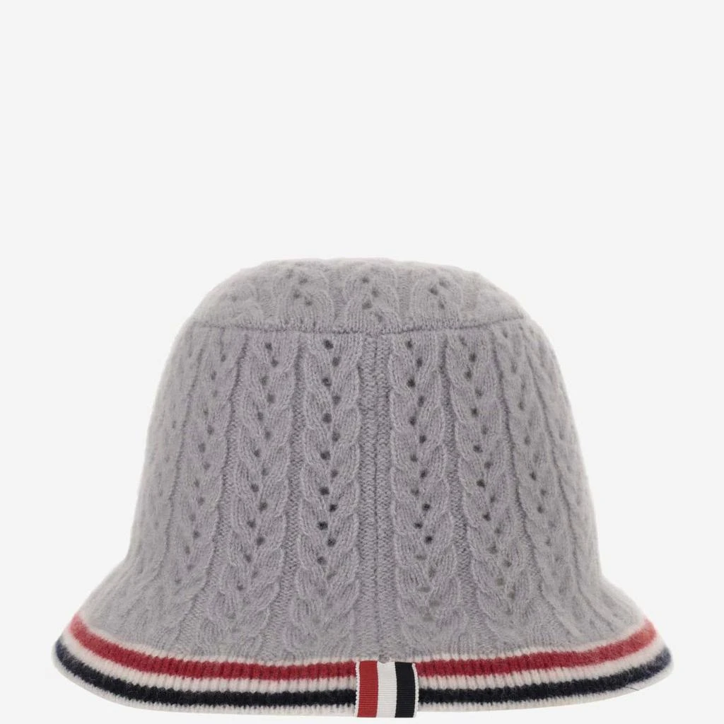 商品Thom Browne|THOM BROWNE CASHMERE WOOL AND SILK BLEND HAT,价格¥3117,第3张图片详细描述