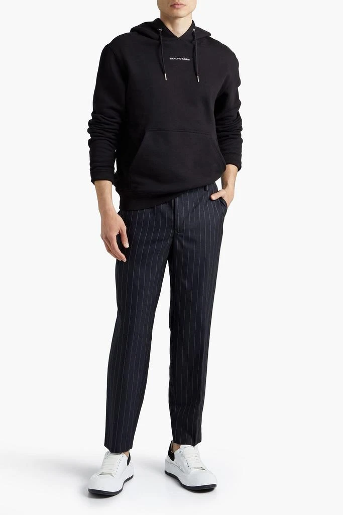 商品Sandro|Slim-fit pinstriped wool-twill pants,价格¥953,第2张图片详细描述