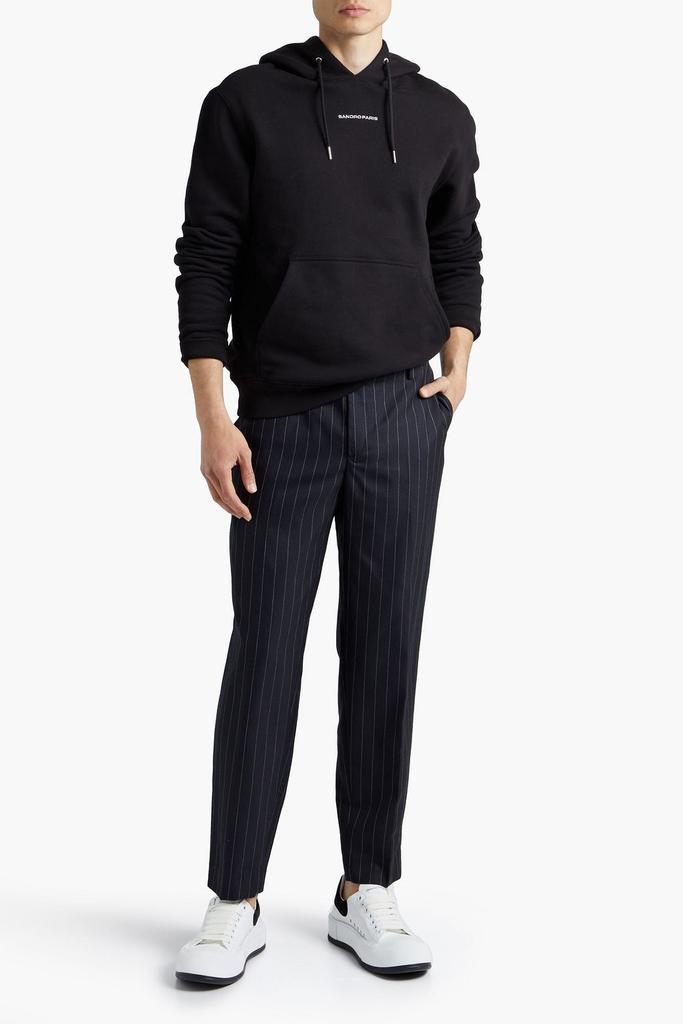 商品Sandro|Slim-fit pinstriped wool-twill pants,价格¥454,第4张图片详细描述