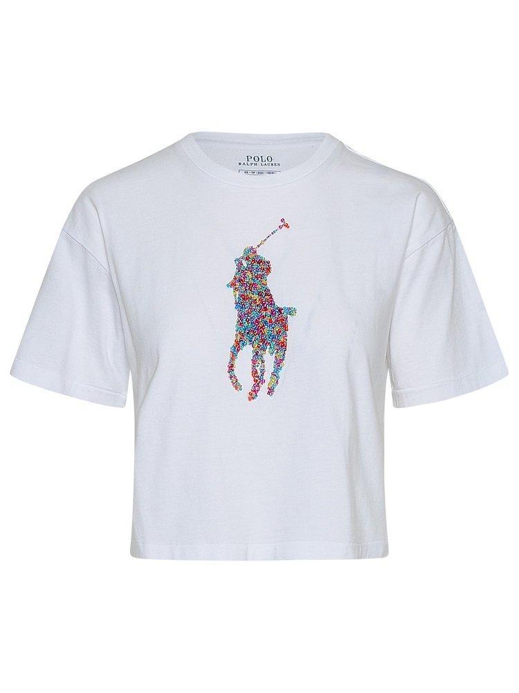 商品Ralph Lauren|Polo Ralph Lauren Logo Embroidered Crewneck T-Shirt,价格¥906,第1张图片