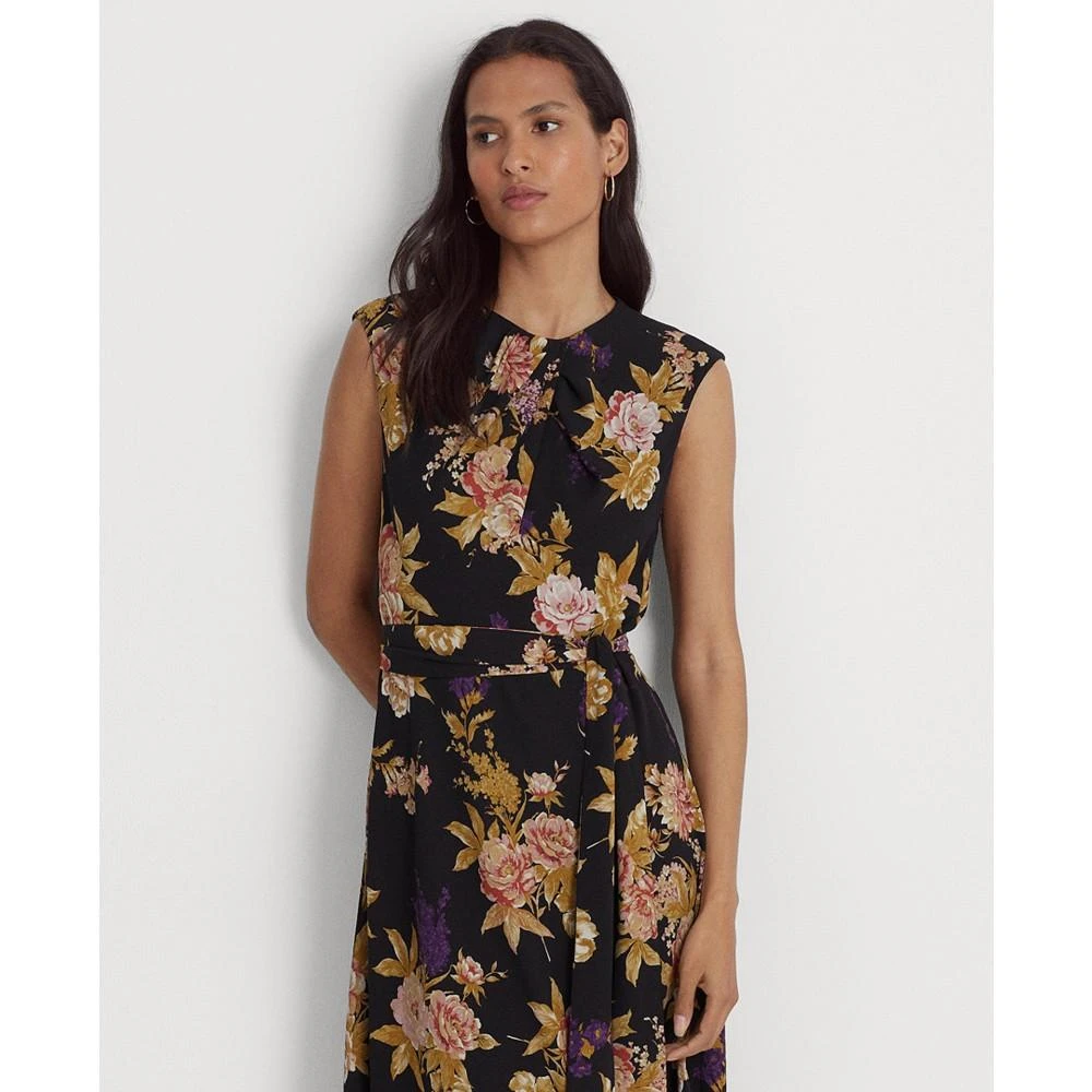 商品Ralph Lauren|Women's Floral Bubble Crepe Cap-Sleeve Dress,价格¥1120,第4张图片详细描述