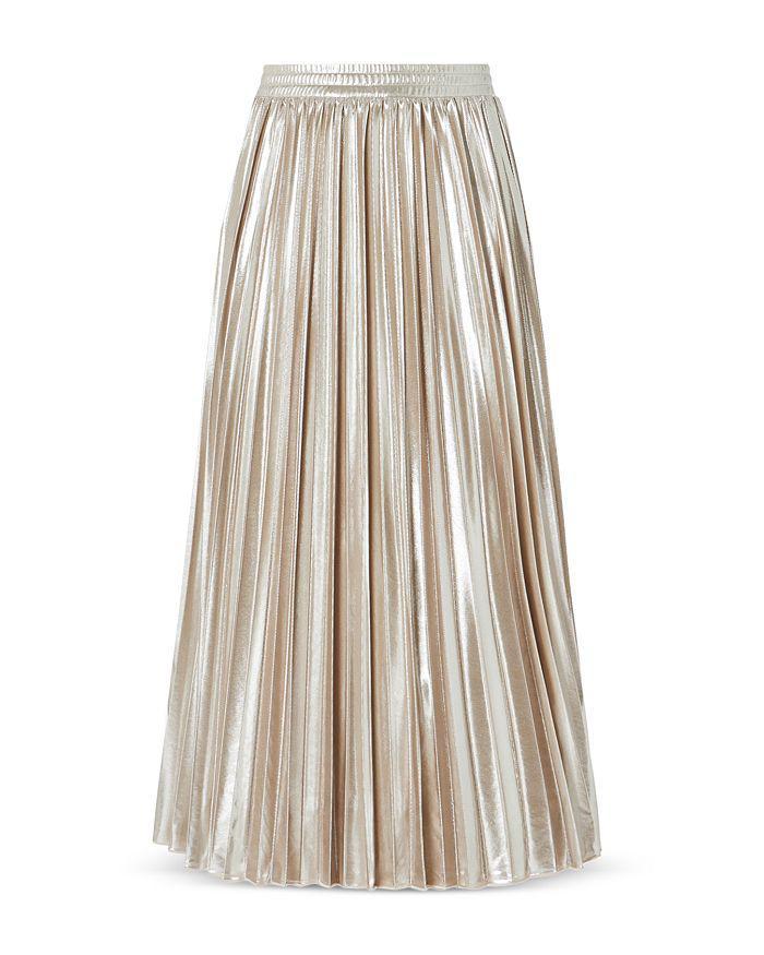 商品Marella|Quincy Metallic Pleated Skirt,价格¥2166,第7张图片详细描述