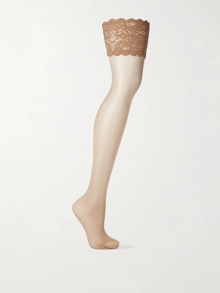 商品Wolford|Satin Touch 20 丹尼紧口长筒袜,价格¥305,第1张图片