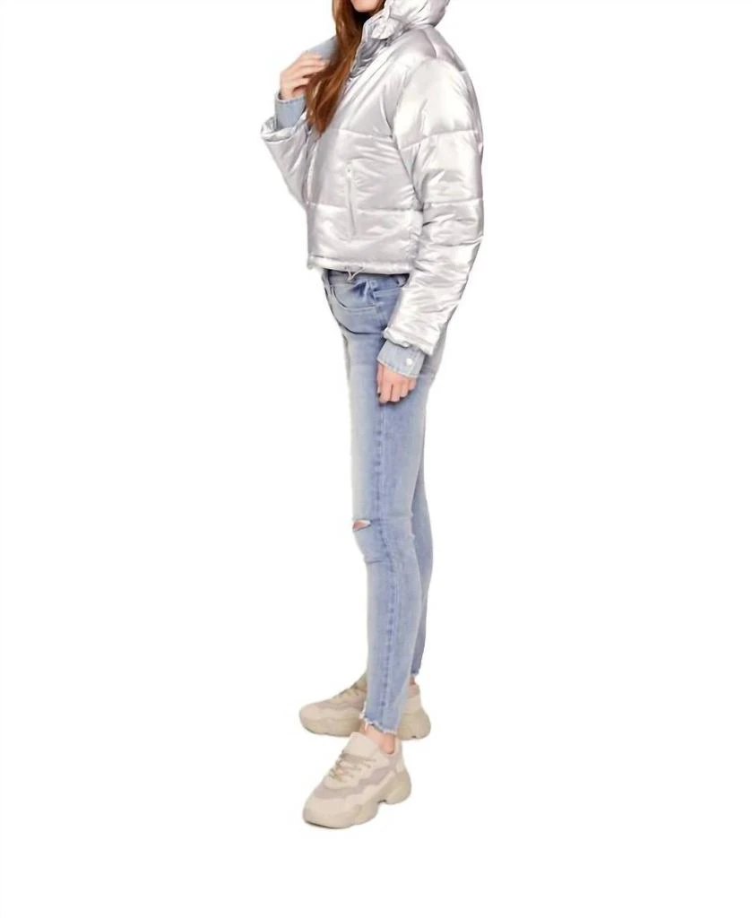 商品Blue Revival|In The Mix Denim Ouffer Jacket In Silver,价格¥1047,第2张图片详细描述