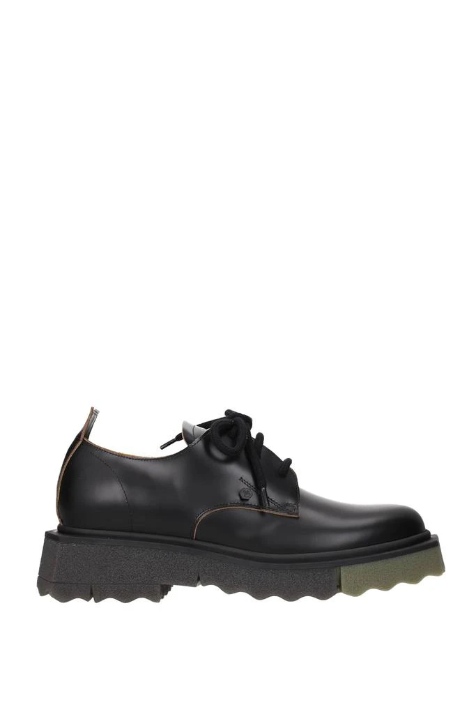 商品Off-White|Lace up and Monkstrap Leather Black,价格¥2308,第1张图片