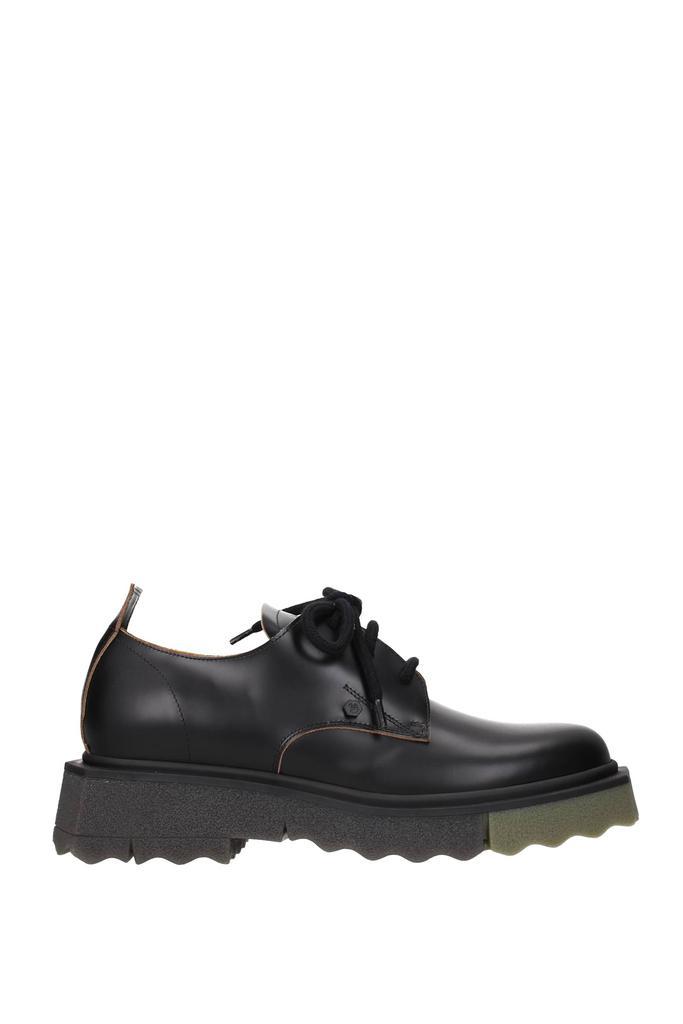 商品Off-White|Lace up and Monkstrap Leather Black,价格¥2257,第1张图片