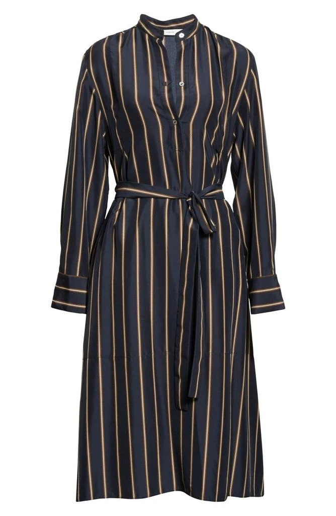 商品Vince|Silky Stripe Panel Tie Waist Midi Dress,价格¥1226,第5张图片详细描述