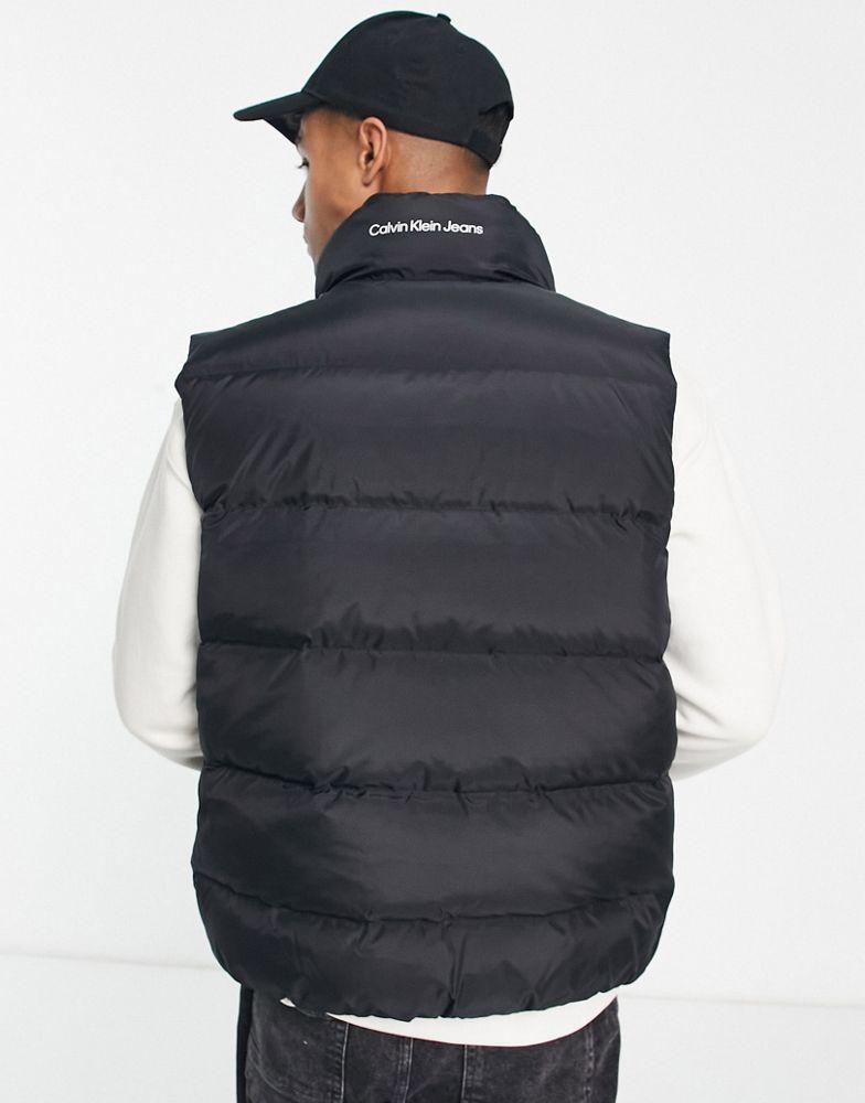 商品Calvin Klein|Calvin Klein Jeans essentials logo down puffer vest in black,价格¥1493,第6张图片详细描述