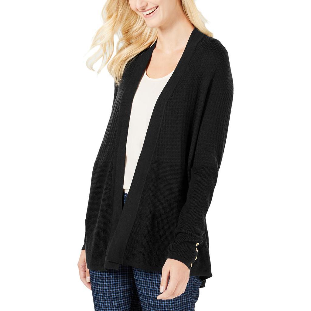 商品Charter Club|Charter Club Womens Mixed-Knit Open Front Cardigan Sweater,价格¥119,第1张图片
