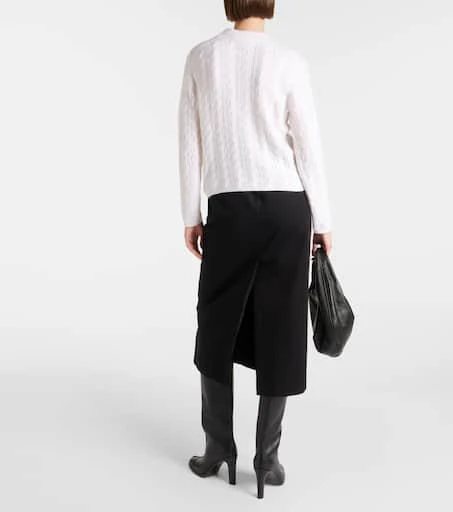 商品Vince|Cable-knit wool-blend sweater,价格¥3779,第3张图片详细描述