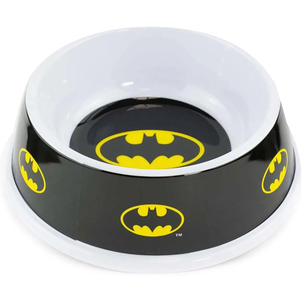 商品Buckle-Down|Buckle-Down DC Comics Batman Single Melamine Pet Bowl - Black/Yellow,价格¥171,第1张图片