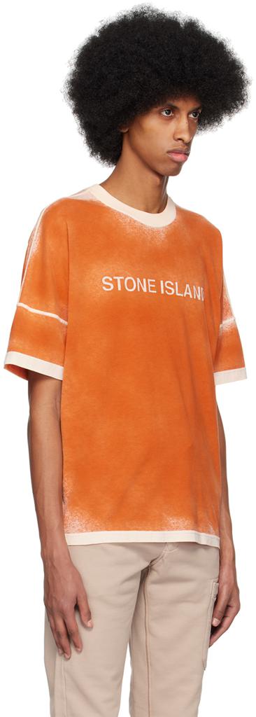 Orange Garment-Dyed T-Shirt商品第2张图片规格展示