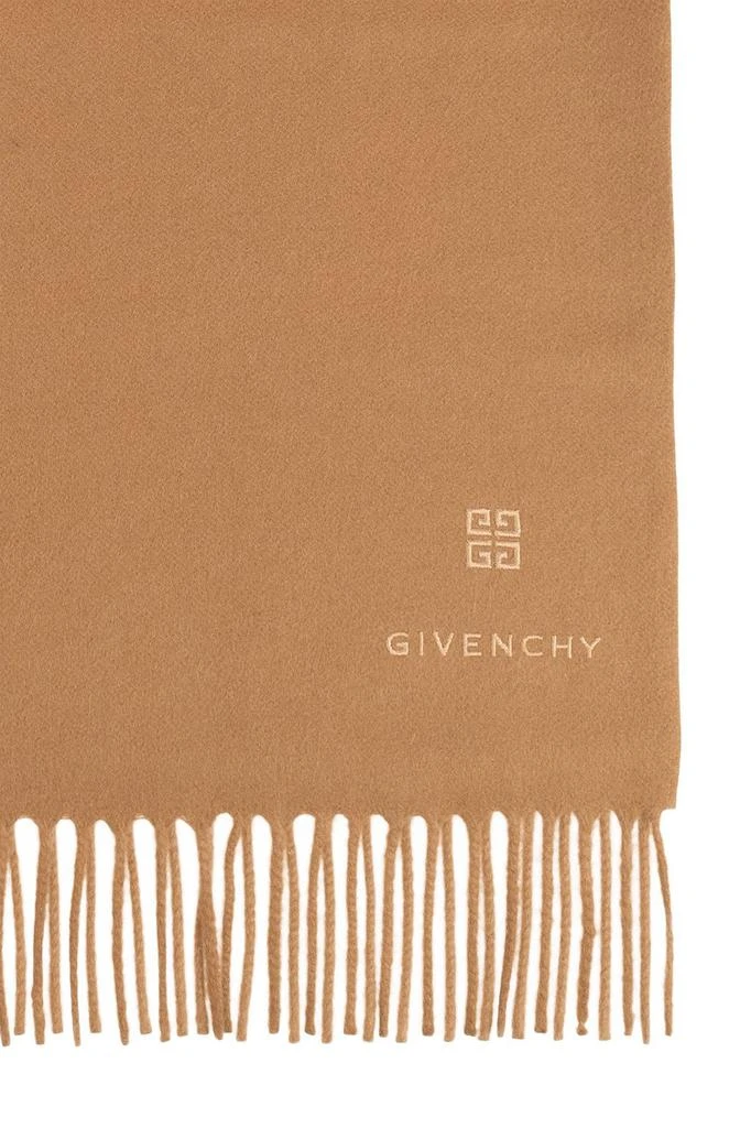 商品Givenchy|Givenchy Logo Embroidered Fringed Scarf,价格¥6642,第2张图片详细描述