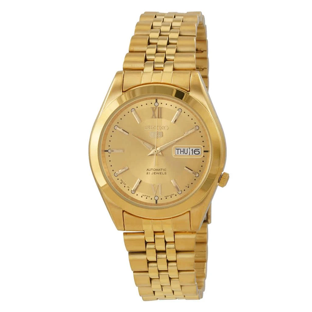 商品Seiko|Seiko Seiko 5 Automatic Gold Dial Mens Watch SNKC28J1,价格¥1291,第1张图片
