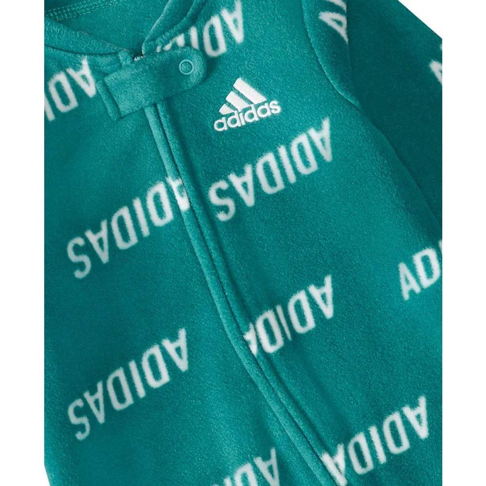 商品Adidas|Baby Boys Long Sleeve Printed Microfleece Footed Coverall,价格¥112,第3张图片详细描述