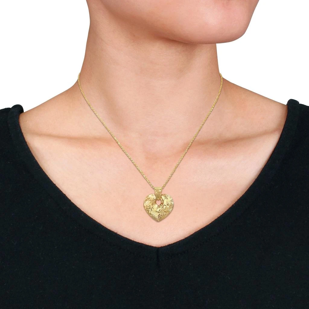 商品Mimi & Max|Heart Necklace with Chain in 14k Yellow Gold - 17 in,价格¥6055,第2张图片详细描述