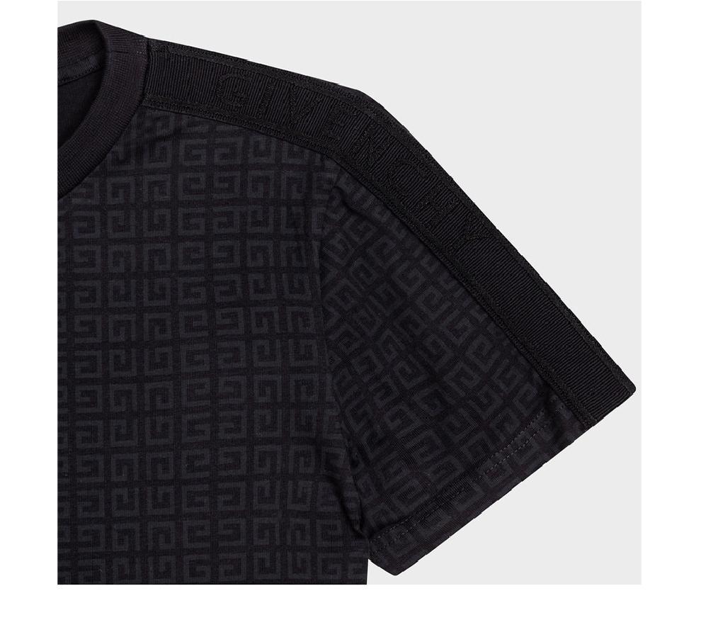 商品Givenchy|大童款 黑色肩条纹圆领T恤【香港仓极速发货】,价格¥1517,第7张图片详细描述