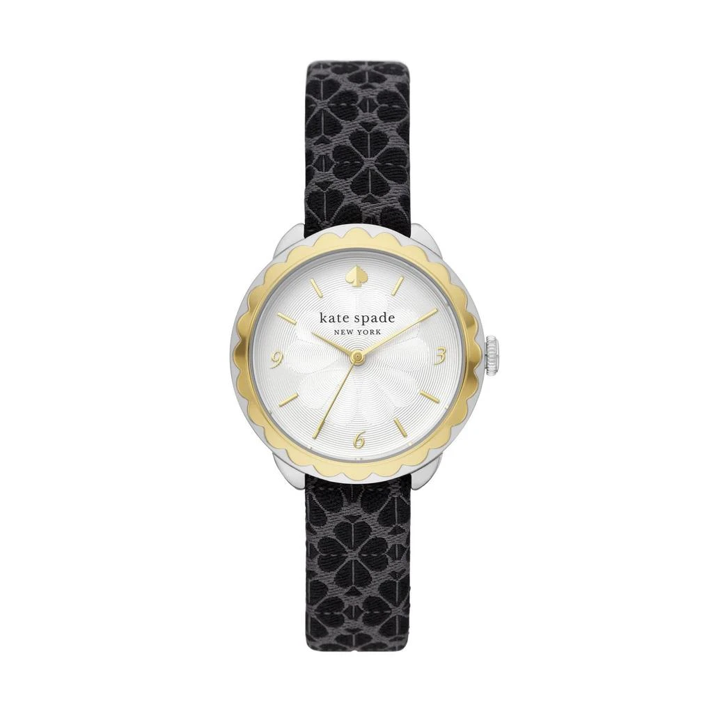 商品Kate Spade|34 mm Morningside Jacquard Leather Watch - KSW1771,价格¥936,第1张图片