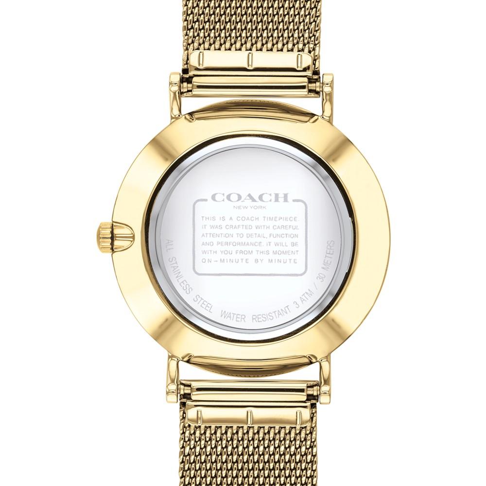 Women's Perry Gold-Tone Stainless Steel Mesh Bracelet Watch 36mm商品第3张图片规格展示