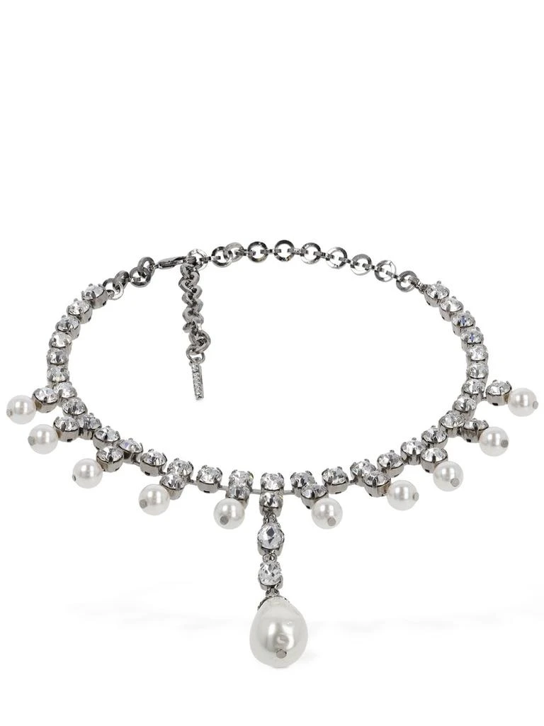 商品Alessandra Rich|Crystal Choker W/ Pendant & Faux Pearls,价格¥2998,第1张图片