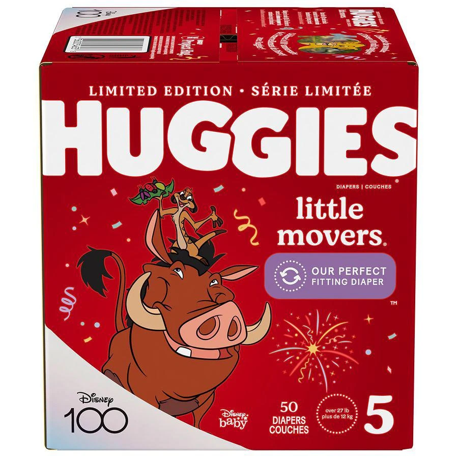 商品Huggies Little Movers|Baby Diapers Size 5 (50 Ct),价格¥249,第3张图片详细描述